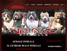 Tablet Screenshot of newagepitbulls.com